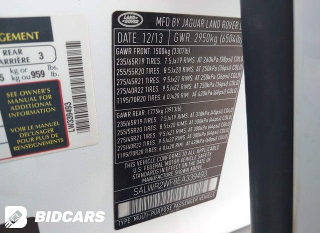 SALWR2WF8EA339493 2014 Land Rover Range Rover photo no. 9