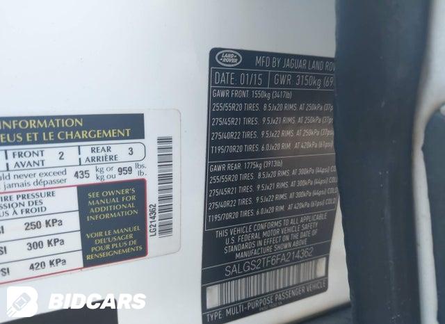 SALGS2TF6FA214362 2015 Land Rover Range Rover photo no. 9