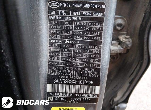 SALVR2BGXFH010426 2015 Land Rover Range Rover photo no. 9