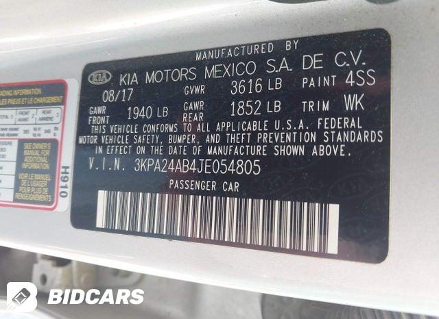 3KPA24AB4JE054805 2018 KIA Rio photo no. 9