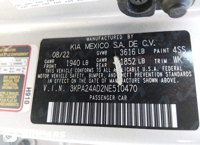 3KPA24AD2NE510470 2022 KIA Rio photo no. 9
