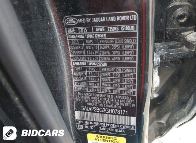 SALVP2BG3GH078171 2016 Land Rover Range Rover photo no. 9