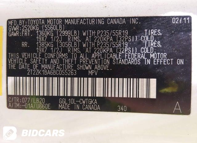 2T2ZK1BA6BC055263 2011 Lexus RX photo no. 9
