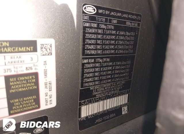 SALWR2RV7KA832581 2019 Land Rover Range Rover photo no. 9