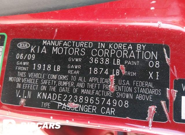 KNADE223896574908 2009 KIA Rio photo no. 9