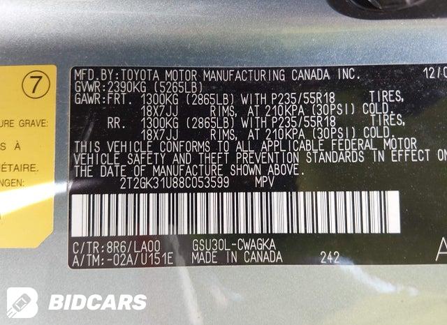 2T2GK31U88C053599 2008 Lexus RX photo no. 9