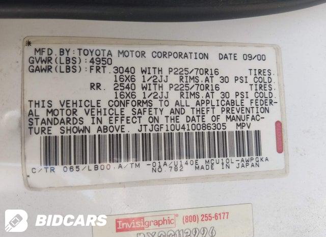 JTJGF10U410086305 2001 Lexus RX photo no. 9