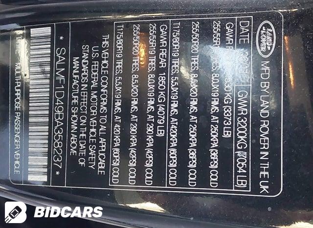 SALMF1D49BA358237 2011 Land Rover Range Rover photo no. 9