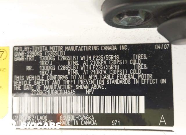 2T2GK31U08C034545 2008 Lexus RX photo no. 9