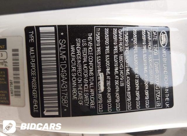SALMF1D49AA317587 2010 Land Rover Range Rover photo no. 9