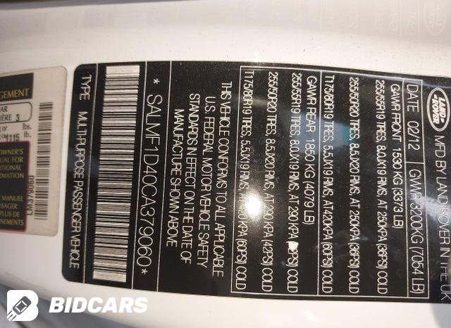 SALMF1D40CA379060 2012 Land Rover Range Rover photo no. 9