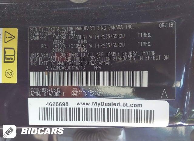 2T2ZZMCA5JC116743 2018 Lexus RX photo no. 9