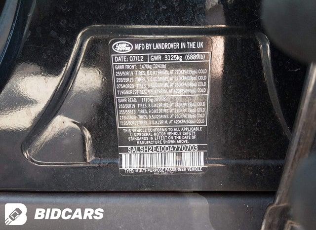 SALSH2E40DA770703 2013 Land Rover Range Rover photo no. 9