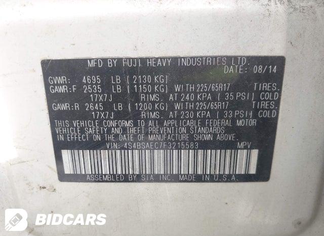 4S4BSAEC7F3215583 2015 Subaru Outback photo no. 9