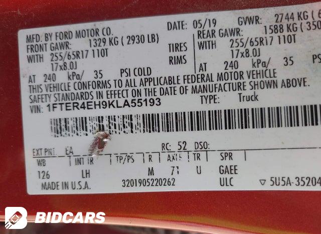 1FTER4EH9KLA55193 2019 Ford Ranger photo no. 9