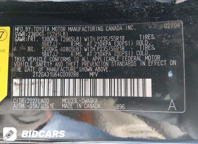 2T2GA31U64C009288 2004 Lexus RX photo no. 9