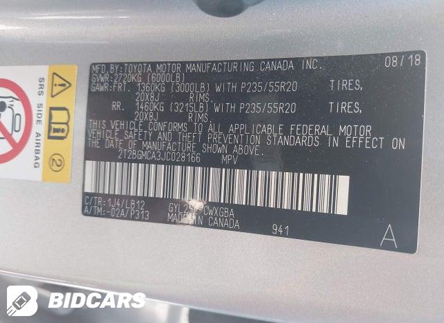2T2BGMCA3JC028166 2018 Lexus RX photo no. 9