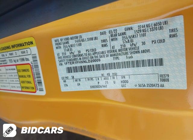 1FTER1FHXNLD20009 2022 Ford Ranger photo no. 9