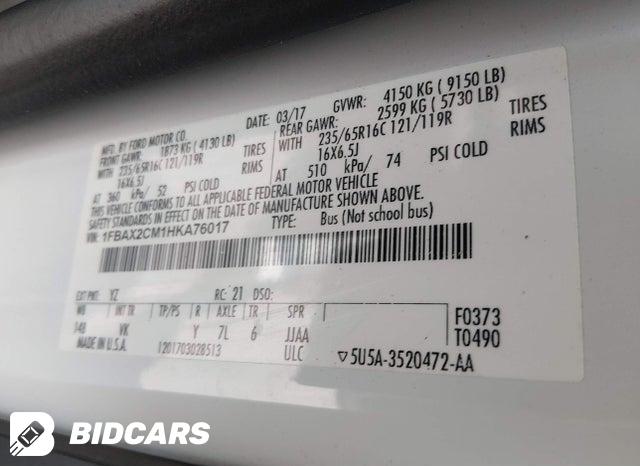 1FBAX2CM1HKA76017 2017 Ford Transit-350 photo no. 9