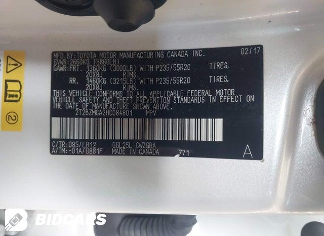 2T2BZMCA2HC084801 2017 Lexus RX photo no. 9