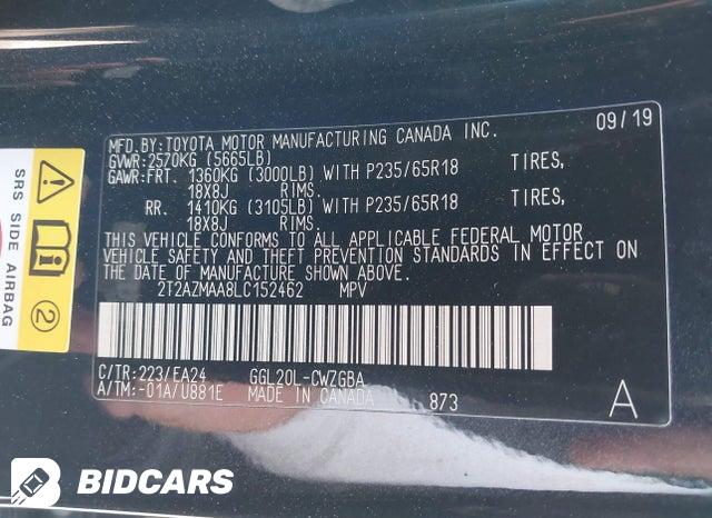 2020 Lexus RX — VIN 2T2AZMAA8LC152462, şəkil 9