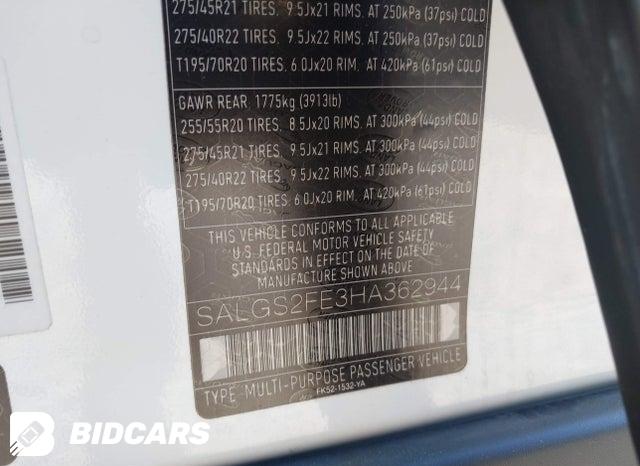 2017 Land Rover Range Rover — VIN SALGS2FE3HA362944, şəkil 9