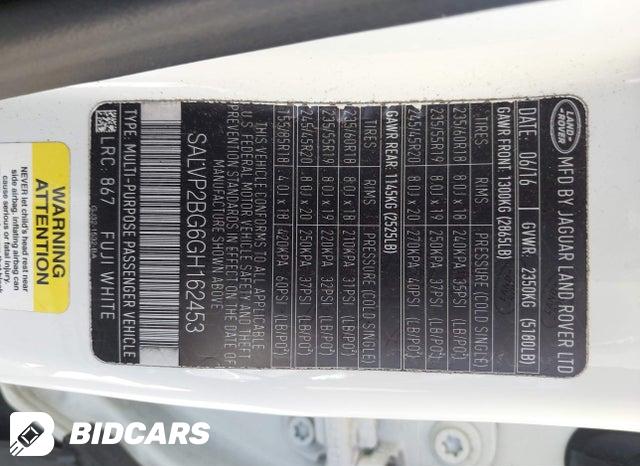 SALVP2BG6GH162453 2016 Land Rover Range Rover photo no. 9