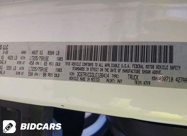 2020 RAM Promaster — VIN 3C6TRVCG3LE126414, şəkil 9