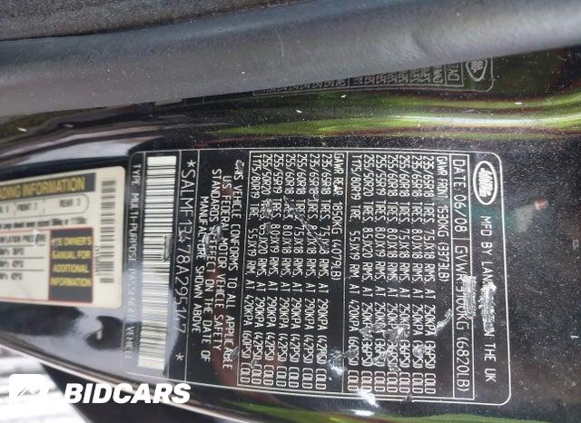 SALMF13478A295147 2008 Land Rover Range Rover photo no. 9