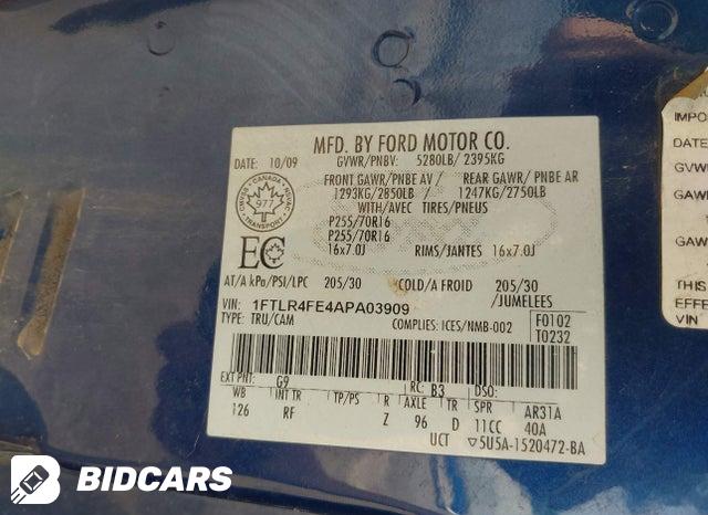 1FTLR4FE4APA03909 2010 Ford Ranger photo no. 9