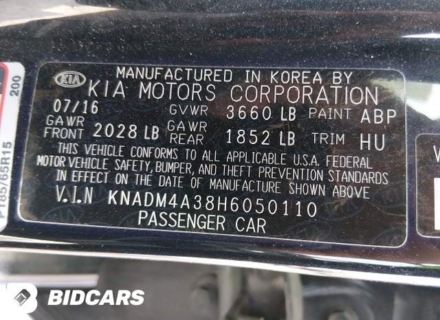 2017 KIA Rio — VIN KNADM4A38H6050110, şəkil 9