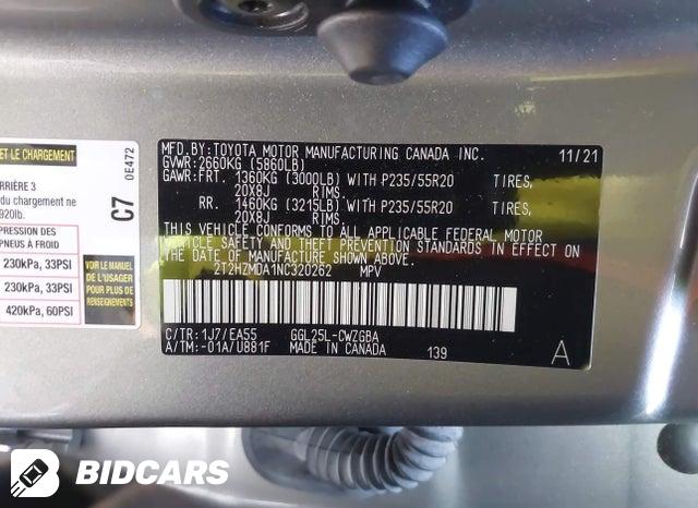 2T2HZMDA1NC320262 2022 Lexus RX photo no. 9