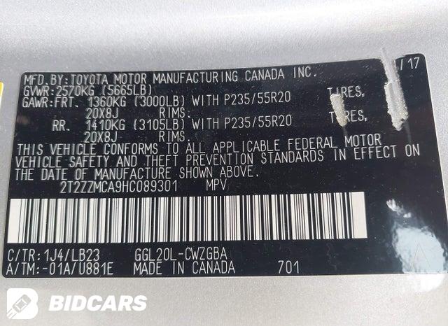2T2ZZMCA9HC089301 2017 Lexus RX photo no. 9