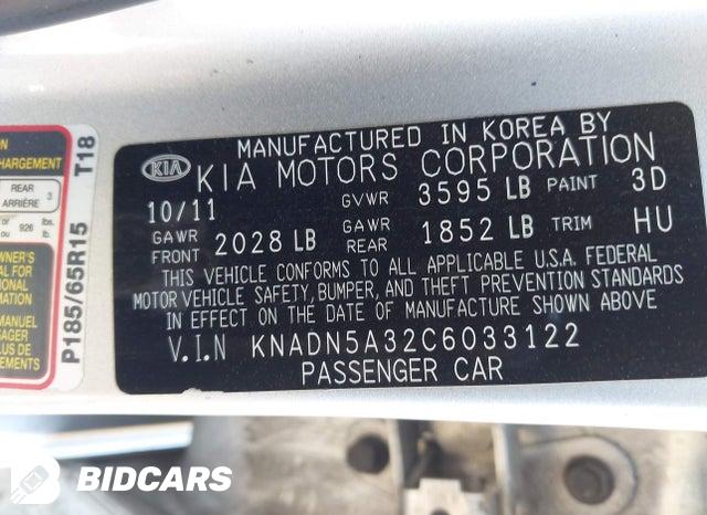 KNADN5A32C6033122 2012 KIA Rio photo no. 9