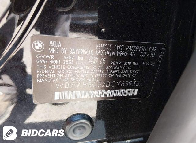 WBAKB8C52BCY65933 2011 BMW 7 Series photo no. 9