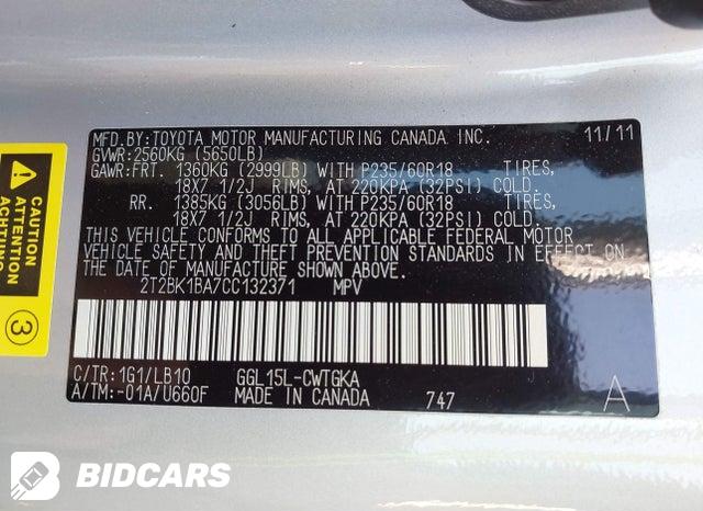 2T2BK1BA7CC132371 2012 Lexus RX photo no. 9