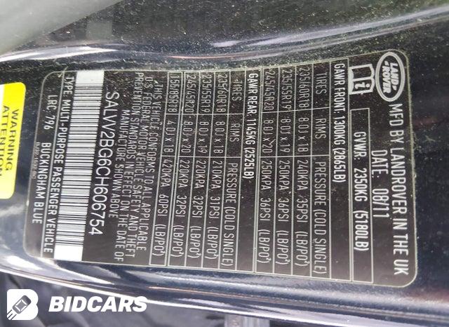 SALVV2BG6CH606754 2012 Land Rover Range Rover photo no. 9