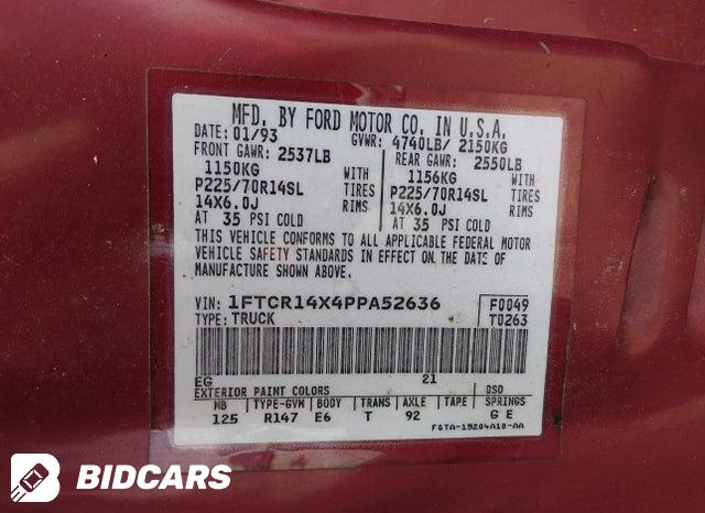 1FTCR14X4PPA52636 1993 Ford Ranger photo no. 9