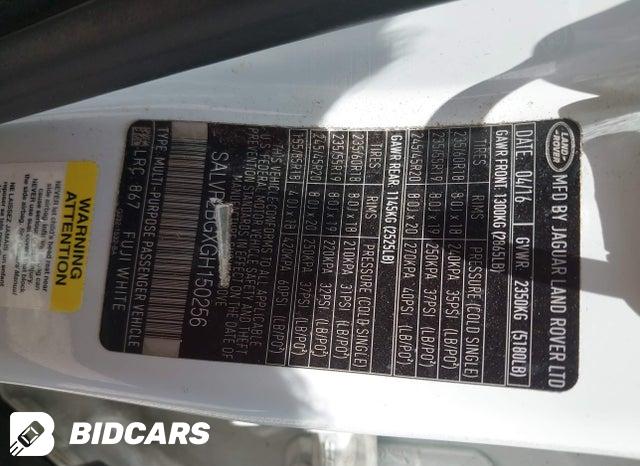 SALVP2BGXGH150256 2016 Land Rover Range Rover photo no. 9