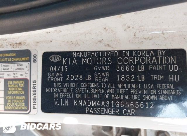 KNADM4A31G6565612 2016 KIA Rio photo no. 9
