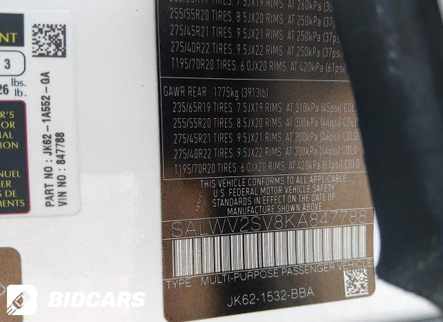 SALWV2SV8KA847788 2019 Land Rover Range Rover photo no. 9
