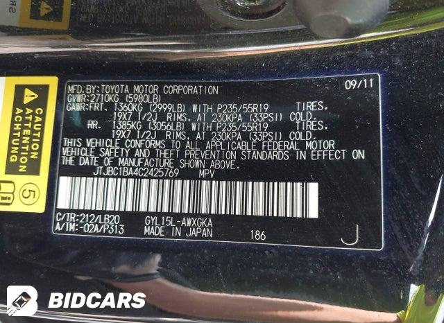JTJBC1BA4C2425769 2012 Lexus RX photo no. 9
