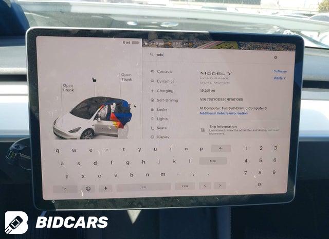 7SAYGDEE6NF561065 2022 Tesla Model Y photo no. 17