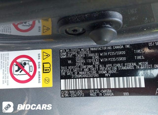 2016 Lexus RX — VIN 2T2BGMCA8GC007080, şəkil 9