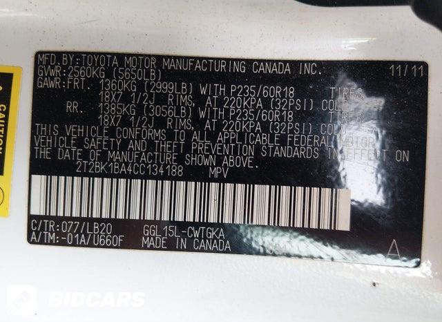 2T2BK1BA4CC134188 2012 Lexus RX photo no. 9