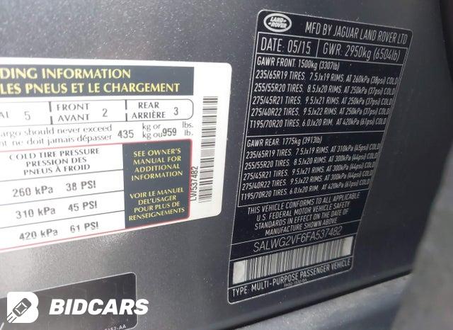 SALWG2VF6FA537482 2015 Land Rover Range Rover photo no. 9