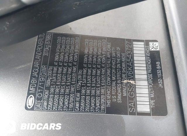 SALGS2SV6KA543727 2019 Land Rover Range Rover photo no. 9