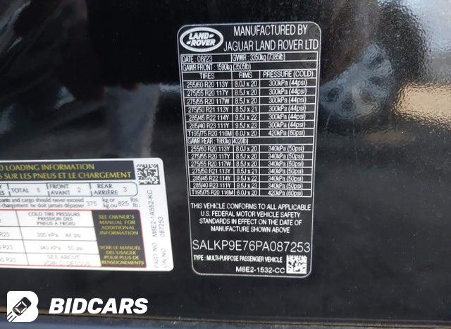 SALKP9E76PA087253 2023 Land Rover Range Rover photo no. 9