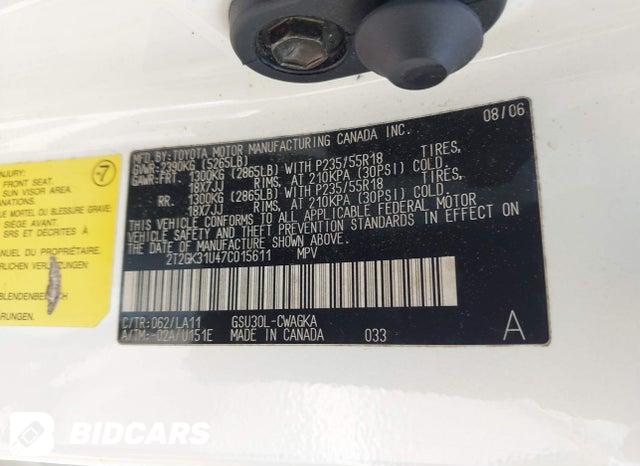 2T2GK31U47C015611 2007 Lexus RX photo no. 9