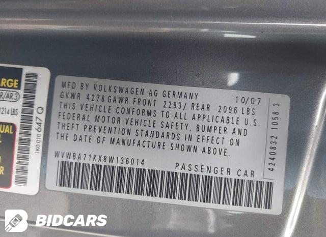 WVWBA71KX8W136014 2008 Volkswagen Rabbit photo no. 9